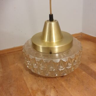 Vintage lampe i Orrefors glas