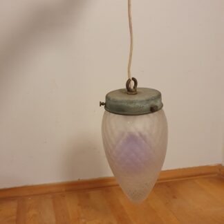 Vintage loftlampe i glas