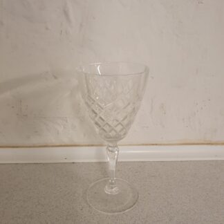 Vintage vinglas med slibninger