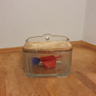 Vintage saltkar i tykt glas