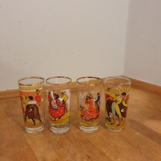 4 styks tyrefægter glas