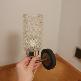 Vintage væglampe med glas kuppel