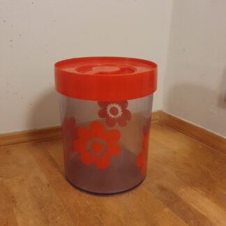 Erik Kold dåse med røde blomster