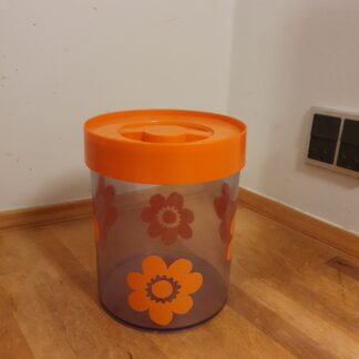 Erik Kold dåse med orange blomster