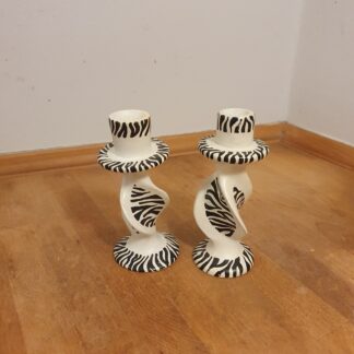 Vintage zebra lysestager