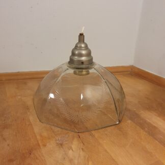 Vintage lampe i tykt glas