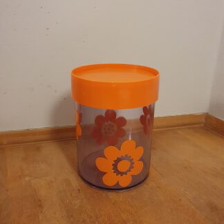 Erik Kold dåse med orange blomster