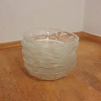 6 styks vintage glasskåle