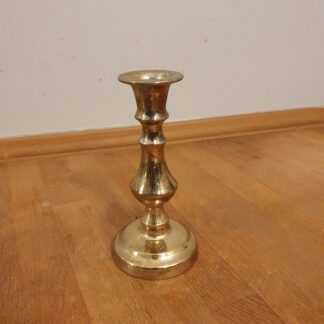 Lysestage i messing, H 14,5 cm