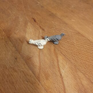 2 små fugle, L 2,5 cm