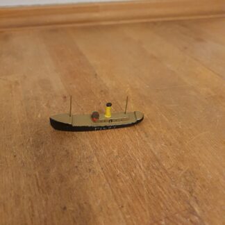 Skib i tin, L 7 cm
