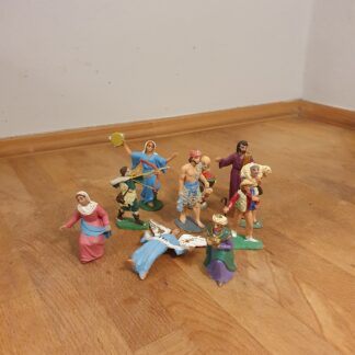 10 styks plastik figurer fra 70'erne
