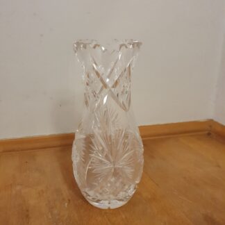 Glas vase med slibninger