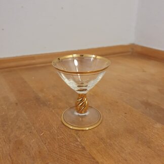Ida snapseglas med guldkant, Holmegaard