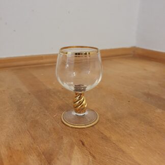 Ida cognacglas med guldkant, Holmegaard