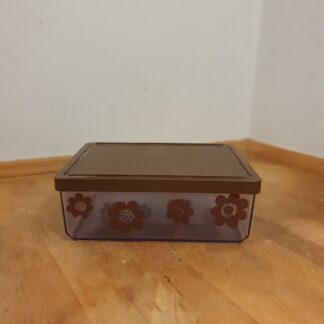 Vintage plastik skål med låg