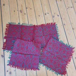 10 styks vintage bordskånere i stof
