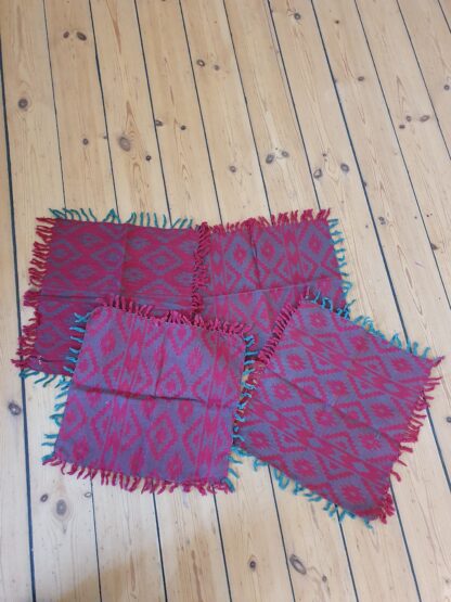10 styks vintage bordskånere i stof