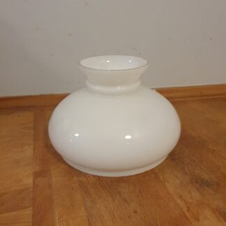 Hvid Holmegaard lampeskærm i glas