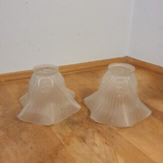 2 stk lampeskærme i glas