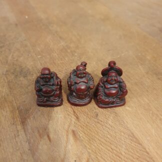 3 små Buddha figurer