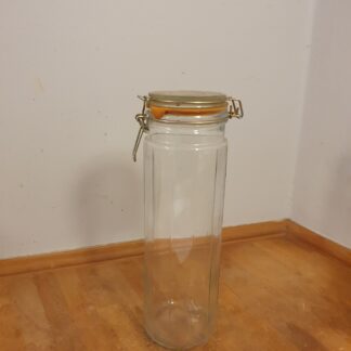 Vintage opbevaringsglas med låg