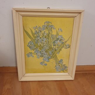 Tryk af blå blomster