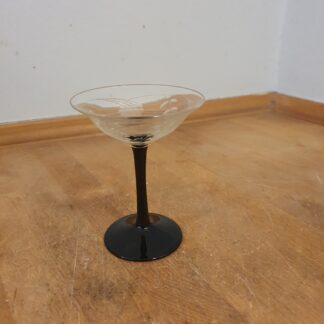 Holmegaard martini glas med sort stilk