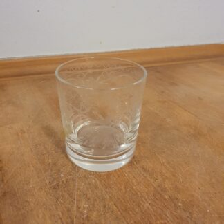 Vintage vandglas med slibninger