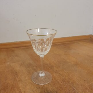Vintage glas med slibninger