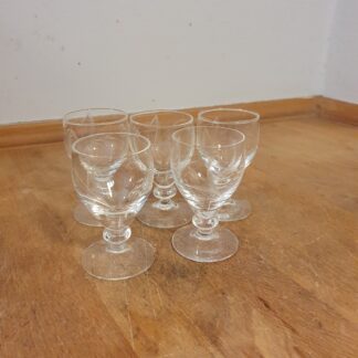 5 stk vintage snapseglas
