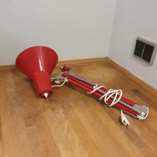 Rød arkitektlampe fra 70'erne