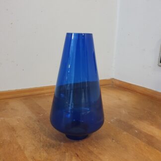 Vintage lampeskærm i blåt glas