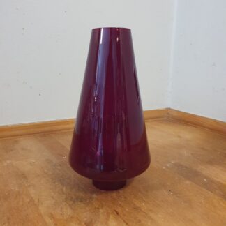 Vintage lampeskærm i rødt glas