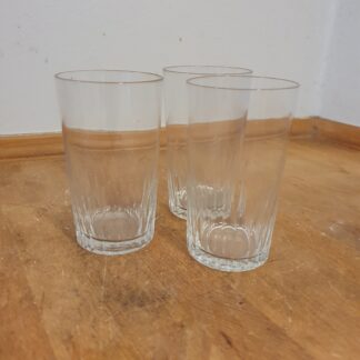 3 stk vandglas med slibninger
