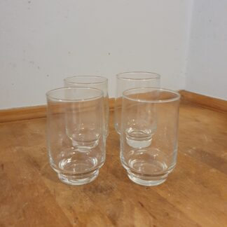 4 styks vandglas med tyk bund