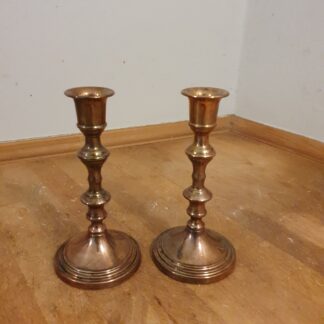 2 stk lysestager i kobber