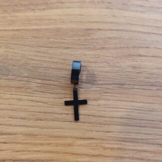 Sort kors ørering