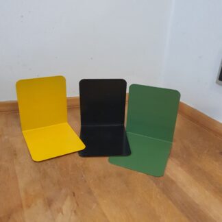 3 stk bogstøtter i metal