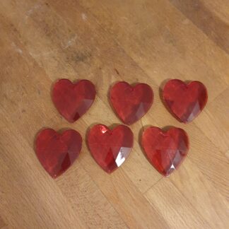 6 stk dekorationshjerter