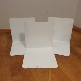 3 stk bogstøtter i metal