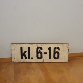 Vintage skilt i træ