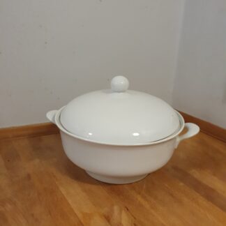 Lågskål i hvid porcelæn