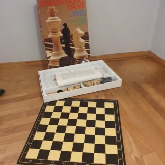 Skak-Mølle-Dam spil i træ