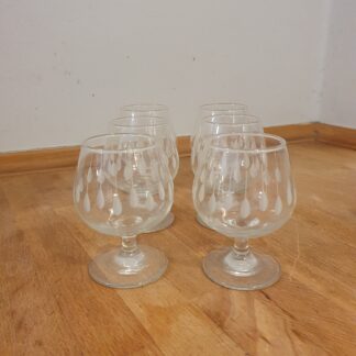 Vintage cognacglas med "dråber"
