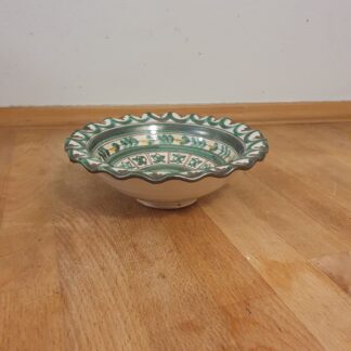 Håndmalet vintage skål i ler
