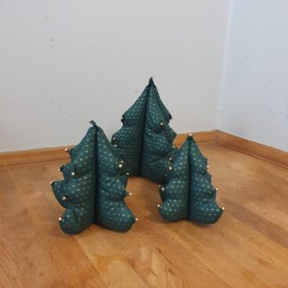 3 stk juletræer i stof