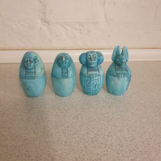 4 stk ægyptiske gudefigurer