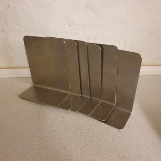 6 stk bogstøtter i metal