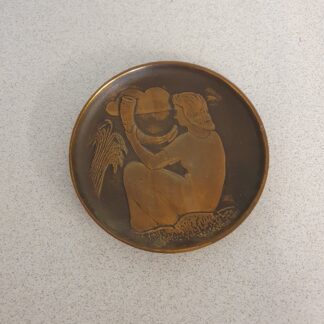 Kobbertallerken i ædel malm